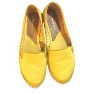 ANDREW GELLER yellow Espadrilles slip-on shoes size 7